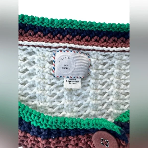 Anthropologie Women’s Elsie Open Button Up Knit Caridgan Size Small - Picture 8 of 13